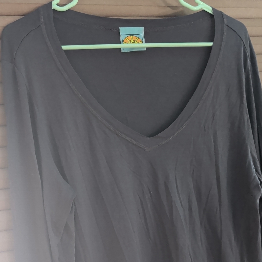 C&C California Charcoal Long Sleeve Top